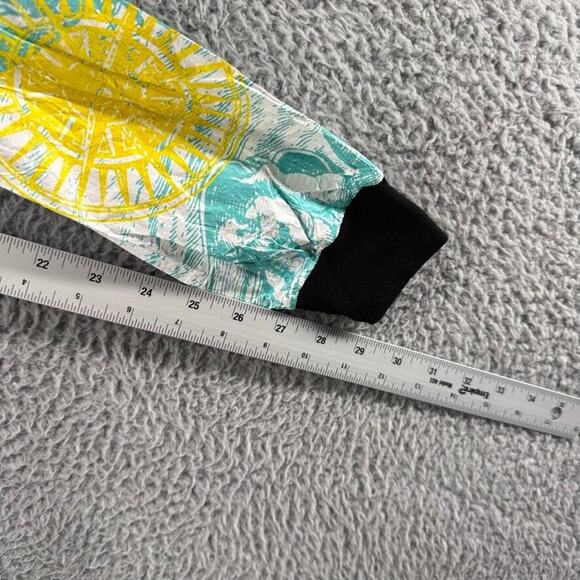 Vintage Columbus Marathon Jacket Mens Medium White Blue All Over New Balance 90s - Picture 6 of 9